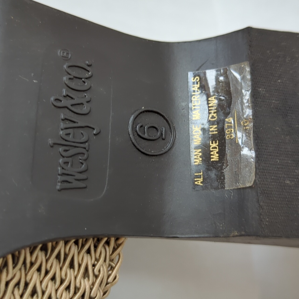 Wesley & Co. Neutral Slide Summer Sandal 6 Tan Brown - Picture 12 of 15